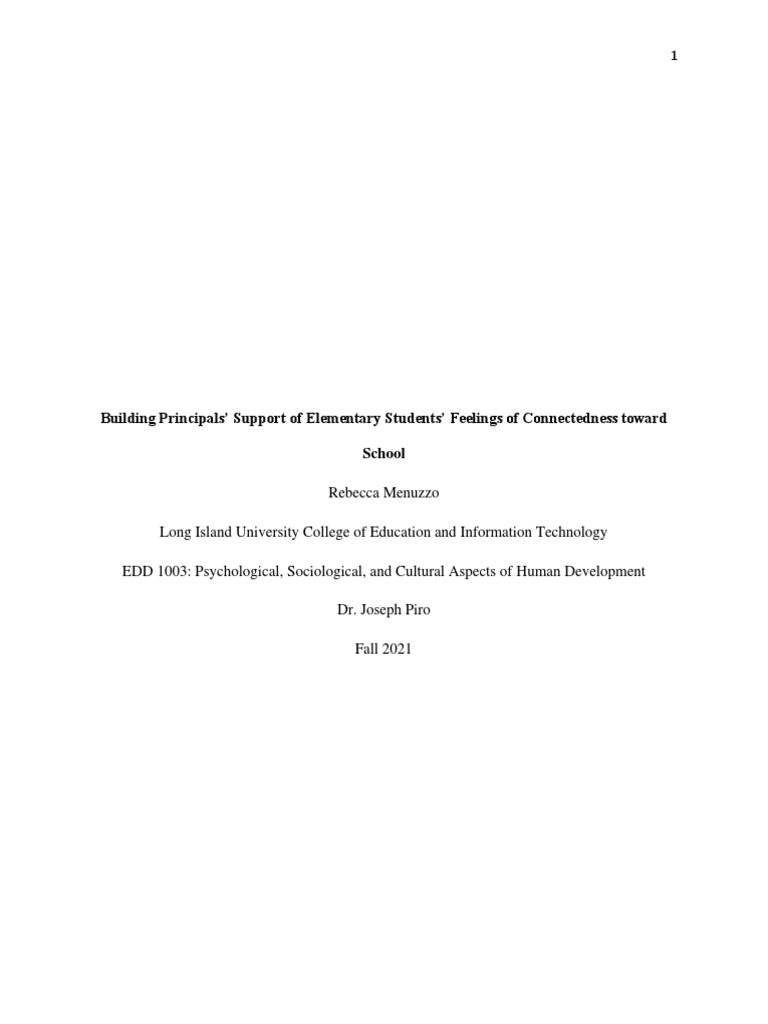 Enhancing Student Connectedness in Schools | PDF | Teachers | Violence