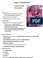 Down's Syndrome Causes and Presentations