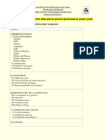 Instrumentos Que No Deben Faltar para La Práctica Profesional de Primer Grado U3