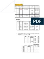 Perfil longitudinal con datos topográficos y cálculo de desniveles