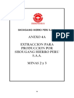 Estimado de extracción minas 2020 Shougang Hierro Perú S.A.A. Minas 2 y 3