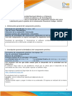 Guía para el desarrollo del componente práctico - Unidad 2 -Tarea 2 - Definir los criterios de parametrización en el software contable - Práctica Simulada