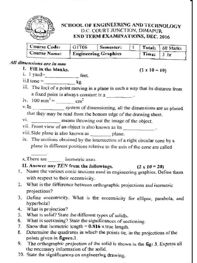 Engineering drawing end term pyq pdf