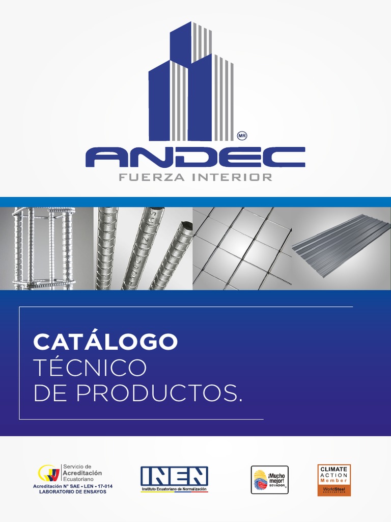 Catálogo de Varillas y Productos ANDEC | PDF | Acero | Soldadura