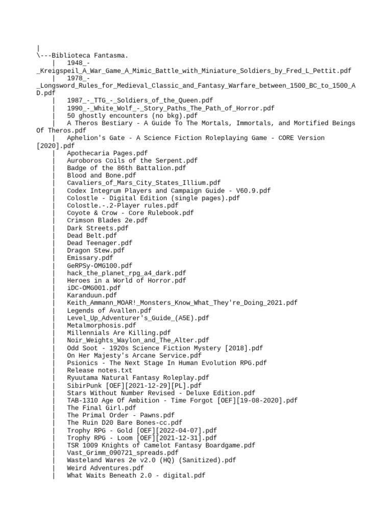 Indice Fantasma | PDF | Role Playing Games | Tabletop Games, image size:768x1024