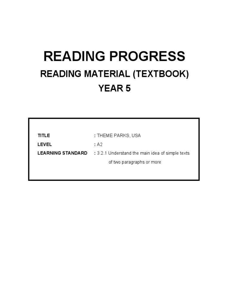 Year 5 Theme Parks Usa PDF Amusement Park Disneyland