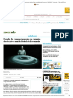 Estudo Do Comportamento Na Tomada de Decisões Rende Nobel de Economia - 09 - 10 - 2017 - Mercado - Folha de S