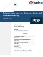 Primer Avance Sobre Las Decisiones Dentro Del Simulador Marklog - Grupo#1