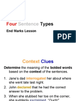 Four Sentence Types Lesson