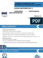 Semana 12-NO HOMOGÉNEA - COEFICIENTES INDETERMINADOS