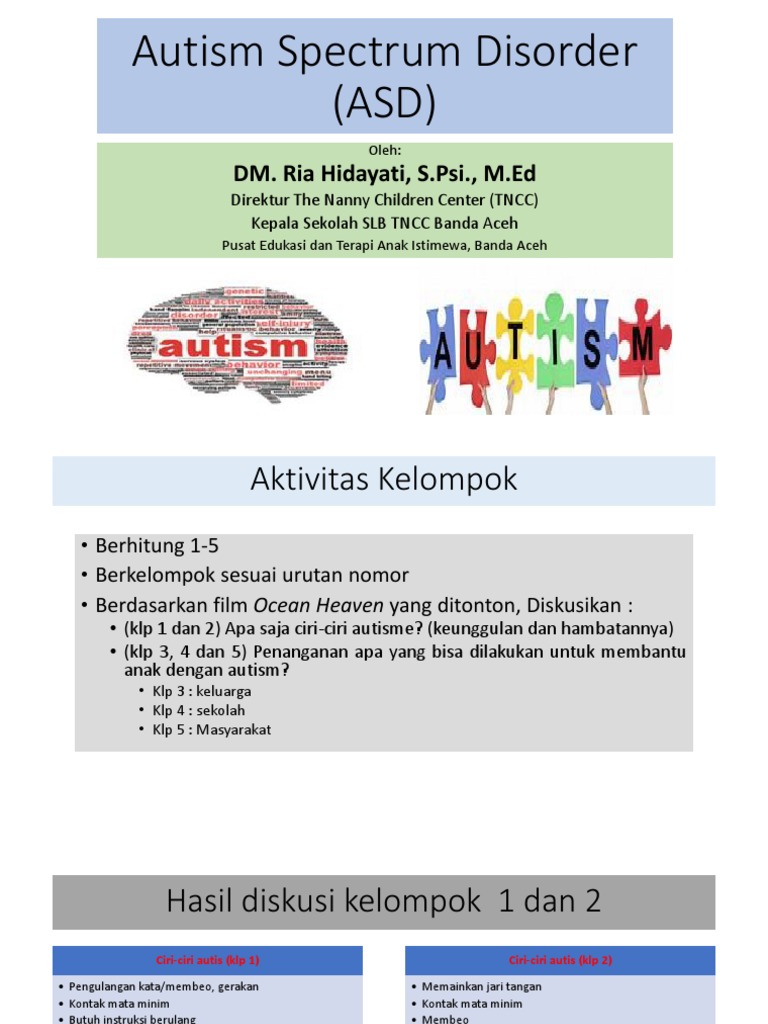 Autism Spectrum Disorder Asd Pdf