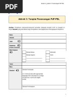 Toolkit 6.2 - Aktiviti 3 Templat Perancangan PdP-PBL BAHASA INGGERIS