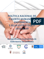 2021 06 15 POLITICA NACIONAL DE TALENTO HUMANO EN ENFERMERIA 2020 PLAN ESTRATEGICO DECENAL - Compressed