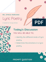 Lyric Poetry and Kinds