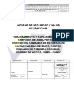 INFORME MENSUAL de SEGURIDAD IMATA II 16 de Junio Al 15 de Julio 2017