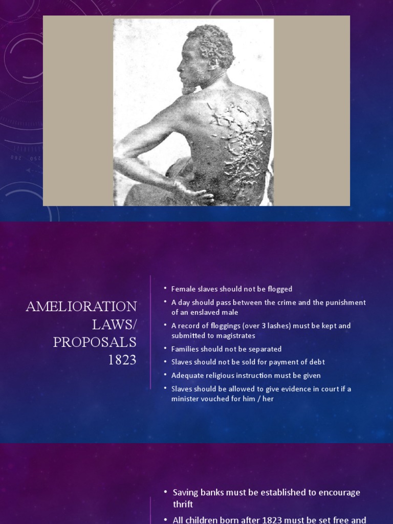 Amelioration Laws and Slave Conditions | PDF | Slavery | Abolitionism