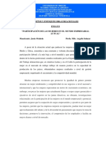 Ensayo - Participación de La Mujer en El Mundo Empresarial