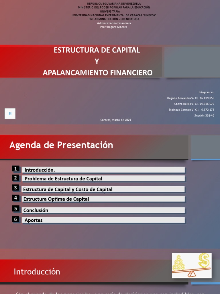 Estructura de Capital y Apalancamiento | PDF | Apalancamiento (Finanzas ...