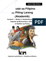 PilingLarang Akademik12 Q1 Mod4 Pagsulat NG Memorandum Adyenda at Katitikan NG Pulong Ver3