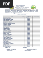 Attendance Sheet BDRRMC