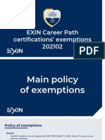 Exemptions EXIN