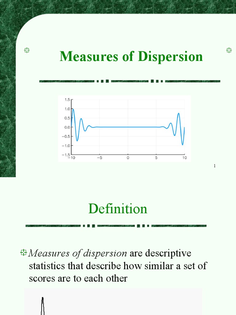 Measures of dispersion pdf quartile statistical dispersion