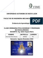 Universidad Autonoma de Nuevo Leon: Nombre Matricula Carrera