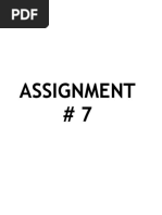 Assignment # 7