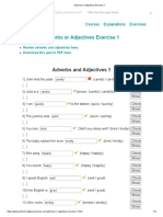 Adverbs or Adjectives Exercise 1