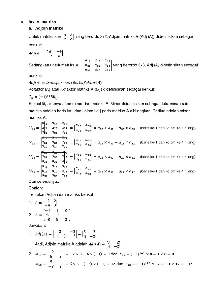Invers Matriks | PDF