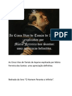 As Cinco Vias de Tomás de Aquino Explicada Por Mário Ferreira Dos Santos Uma Apreciação Definitiva.