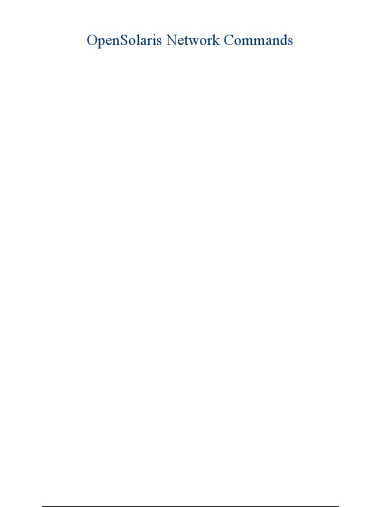 Solaris Network Commands PDF Ip Address Gateway