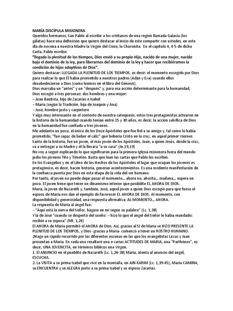 María Discípula Misionera | PDF | María, madre de Jesús | Jesús