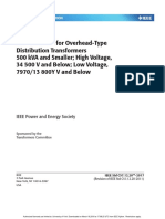 IEEE Standard For Overhead-Type Distribution Transformers 500 kVA and Smaller High Voltage, 34 500 V and Below Low Voltage, 7970/13 800Y V and Below