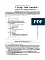 Guidelines For Papers in Linguistics