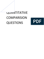 105 Quantitative Comparision Questions