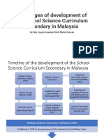 The stages of development of the  School Science