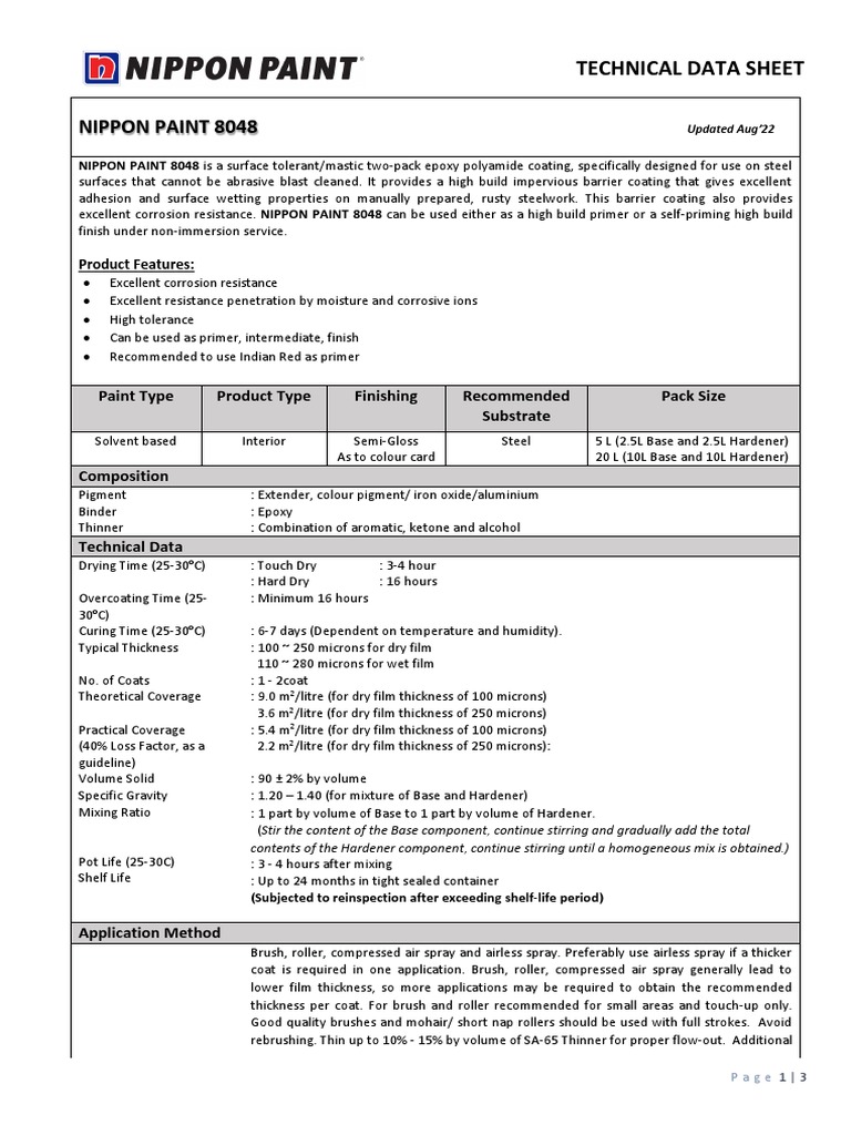 Nippon 8048 PDF Paint Secondary Sector Of The Economy