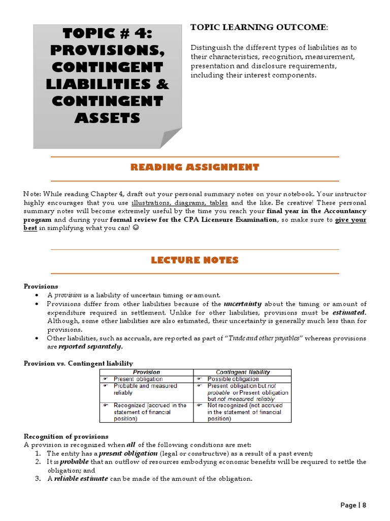 Understanding Provisions and Liabilities | PDF | Expense | Option (Finance)