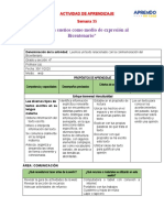 Actividad de Aprendizaje Semana 35 Comunicacion