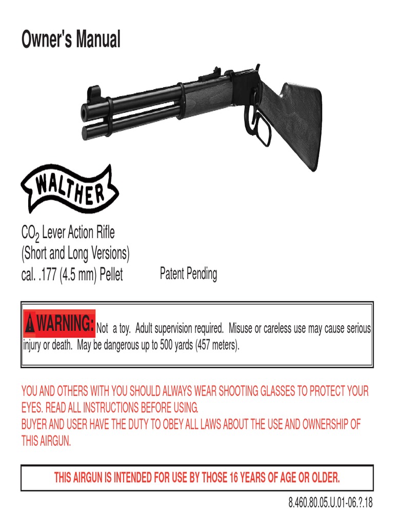CO2 Lever Action Rifle Owner's Manual | PDF