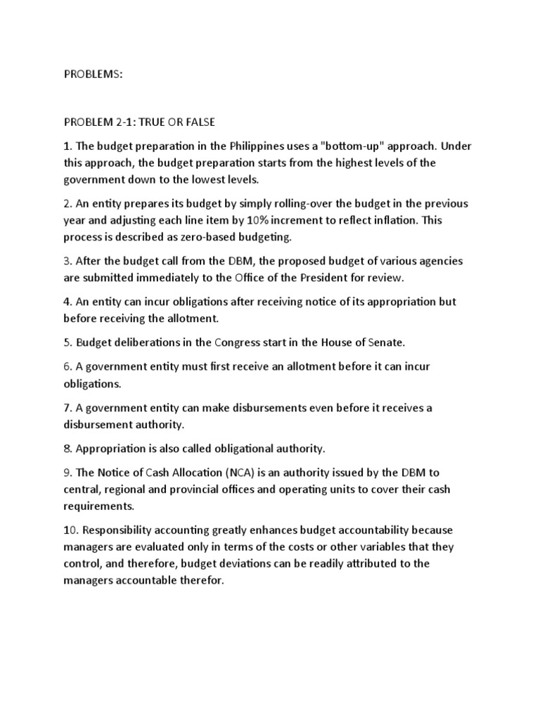 Philippine Government Budgeting Process | PDF | Budget | Appropriations ...