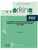 Document de Travail 165 - La Mobilisation Des Ressources Fiscales Et Son Impact Sur Les Niveaux de Vie Des Ménages Cas Du Niger