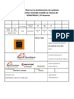 Rapport final sur la maintenance du système de détection incendie