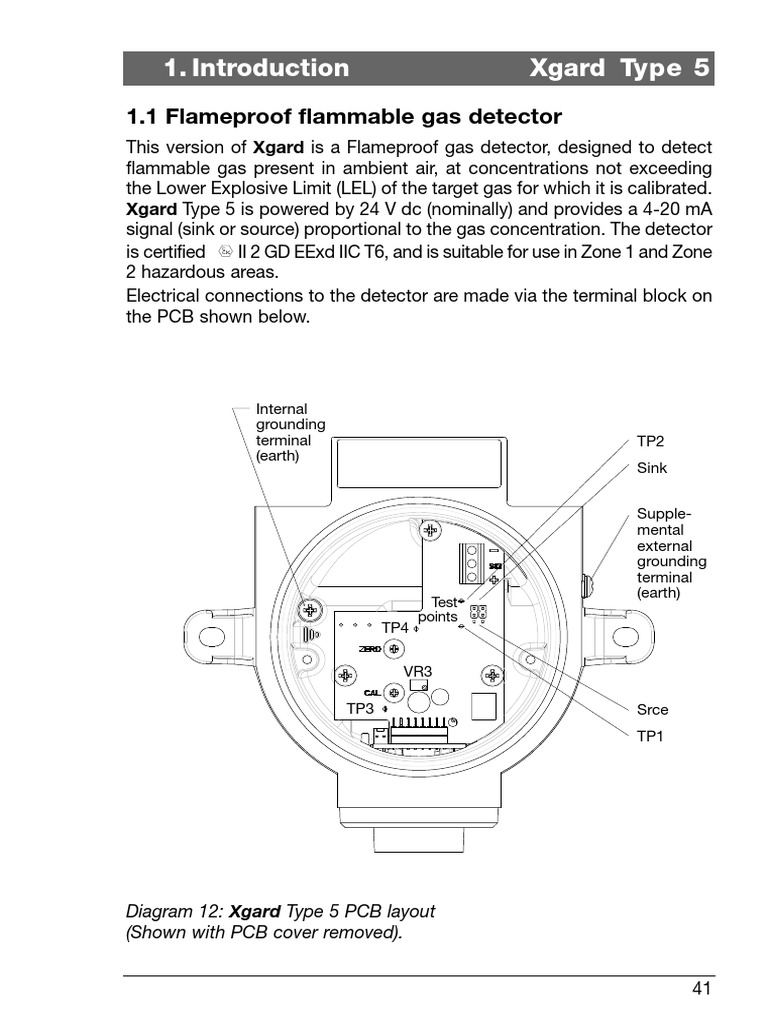 Xgard Type 5 CH4 Detector Manual PDF Electricity Electrical