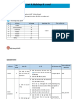 Lesson Plan - Speaking. Unit 4. Holidays - Travel