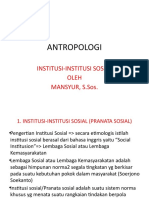Institusi-Institusi Sosial Kelas XI IPS / MANSYUR S.SOS