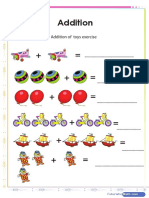 Addition of Toys Worksheet