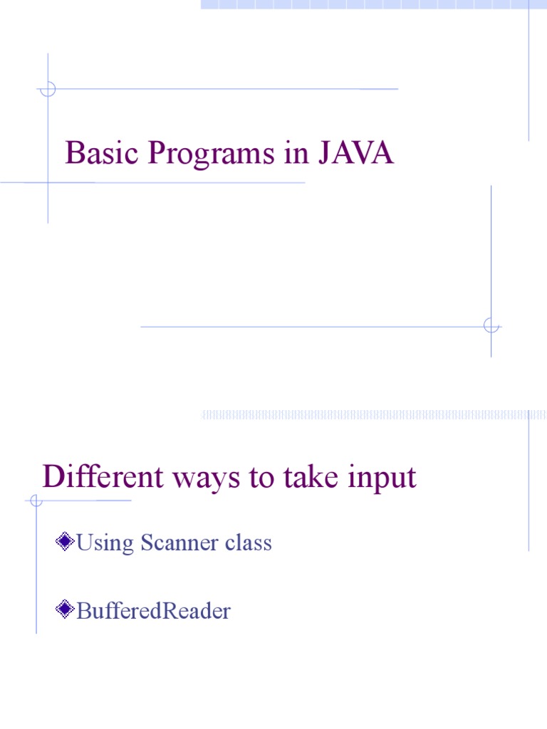 Basic Programs in JAVA | PDF | String (Computer Science) | Programming
