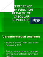 Interference With Function Because of Vascular Conditions